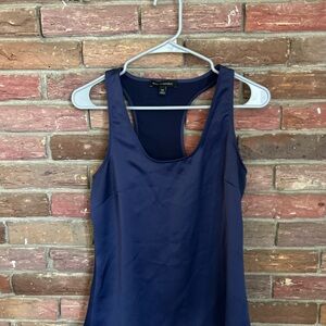 Banana Republic Fitted Sleeveless Blue Tank Top